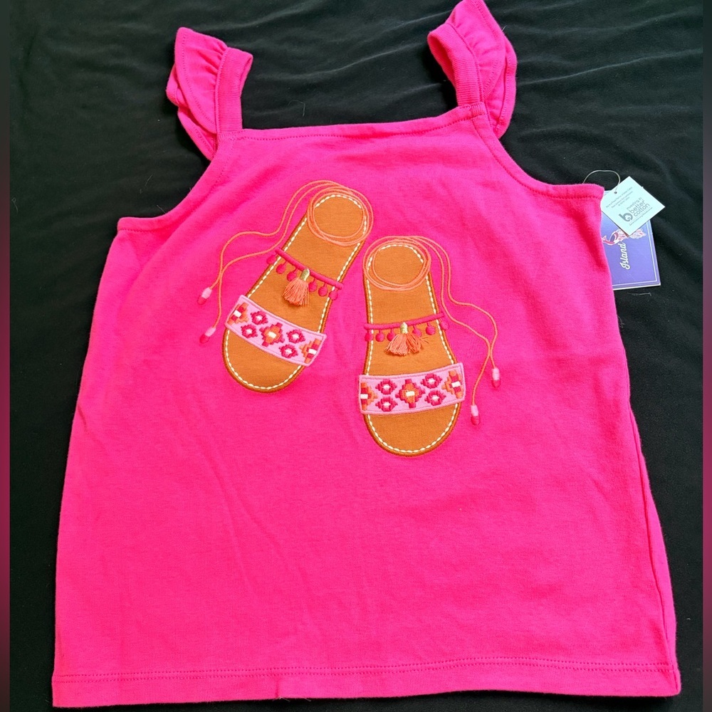 Gymboree Pink Tank Top with Sandal Design